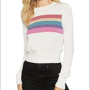 Spiritual Gangster Nikki Rainbow Stripe Sweater, M